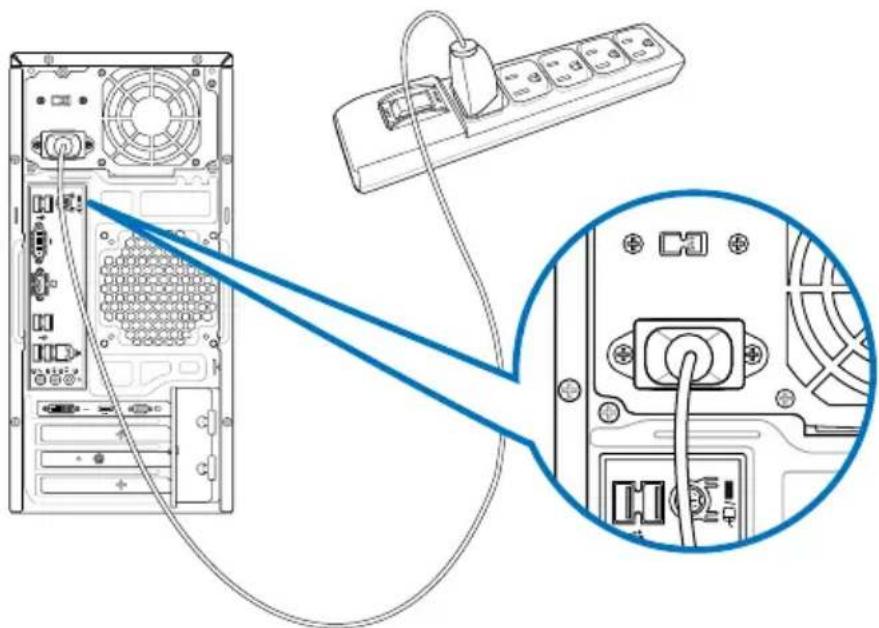ASUS CM6331 - Connessione del cavo di alimentazione - 1