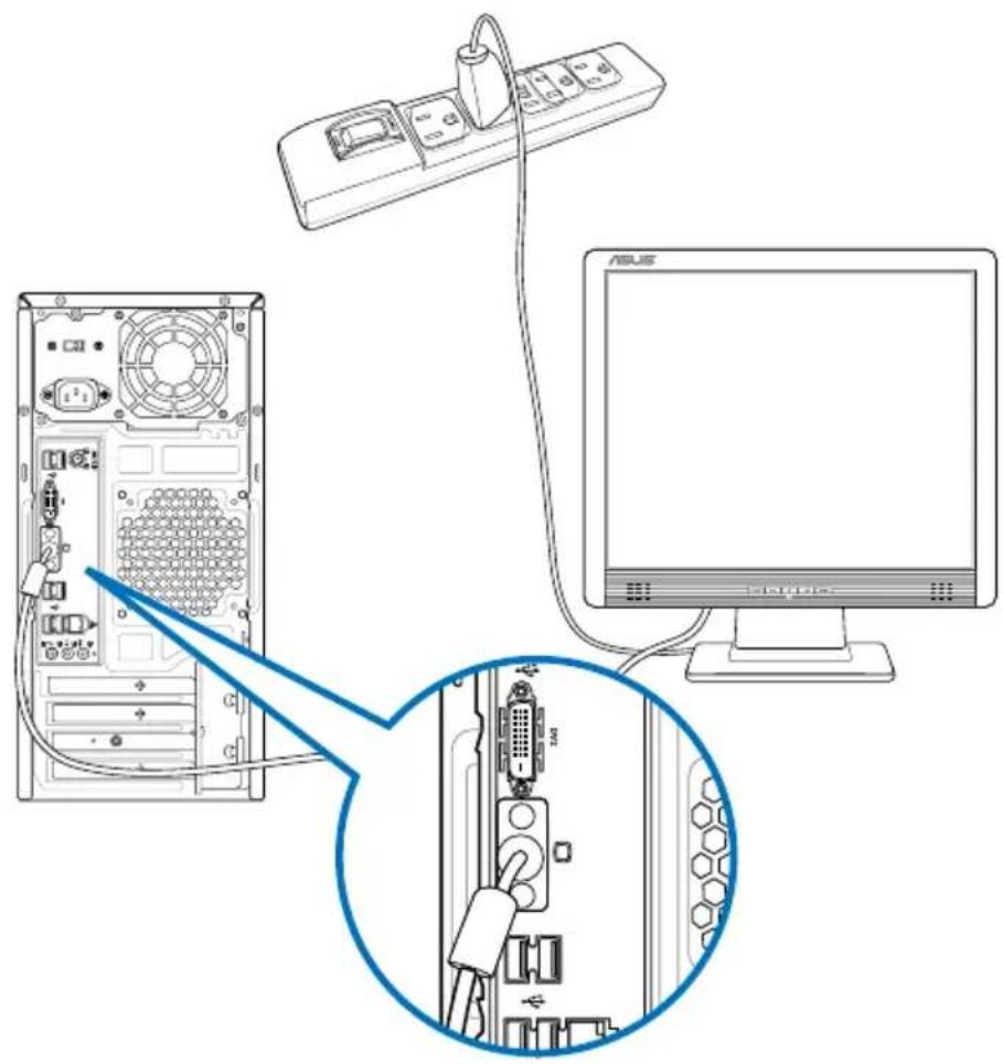 ASUS CM6331 - Pour connecter un moniteur externe à l'un des ports d'affichage de la carte mère : - 1