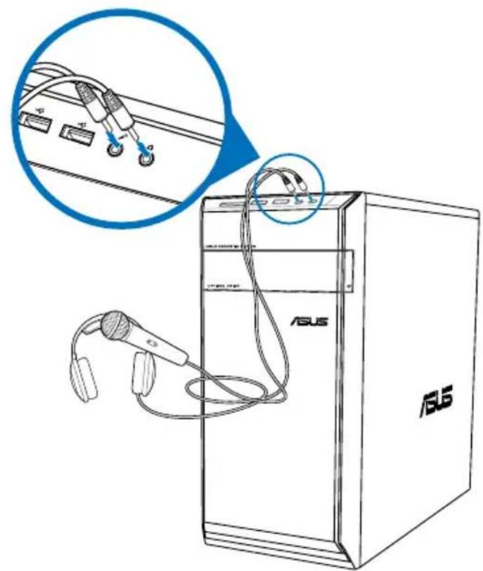 ASUS CM6331 - Connecting Headphone and Mic - 1