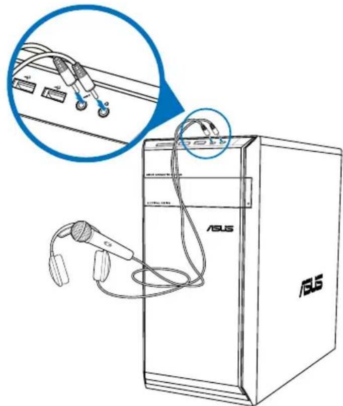 ASUS CM6331 - Connector un casque audio ou un micro - 1