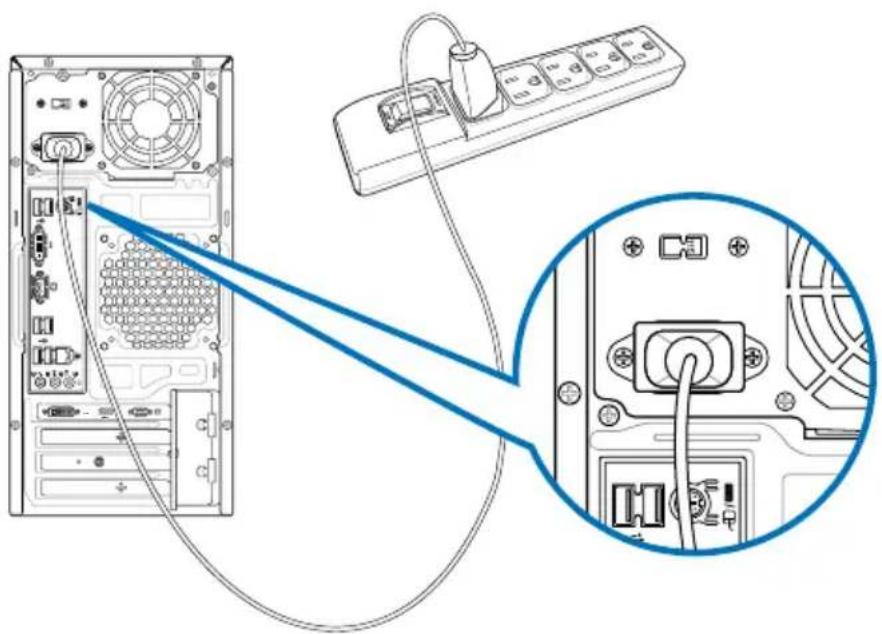ASUS CM6331 - Conexión del cable de alimentación - 1