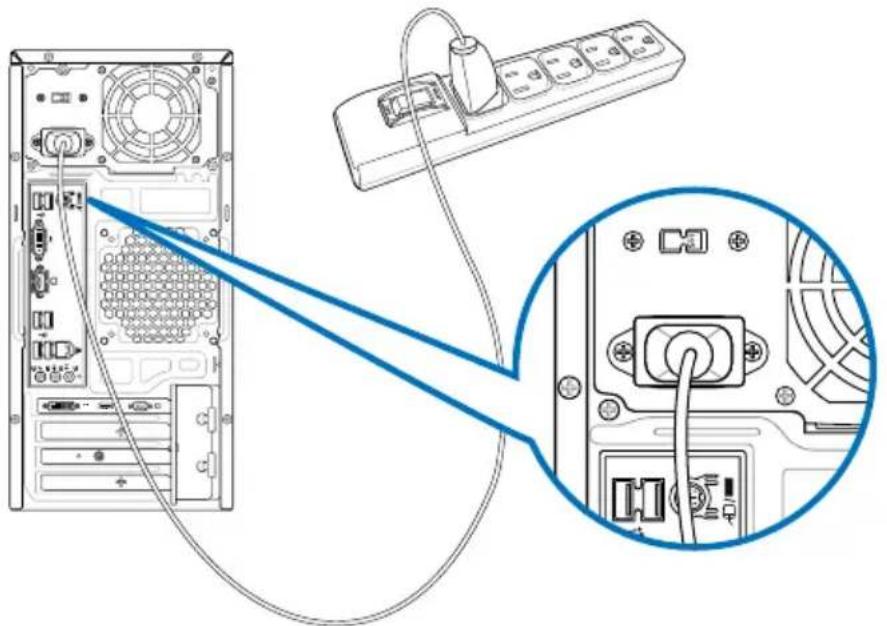 ASUS CM6331 - Connector le cordon d'alimentation - 1