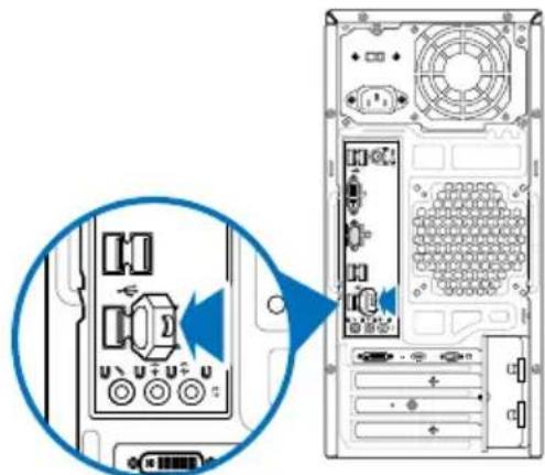 ASUS CM6331 - So schlieben Sie einen USB-Datentrager an: - 2