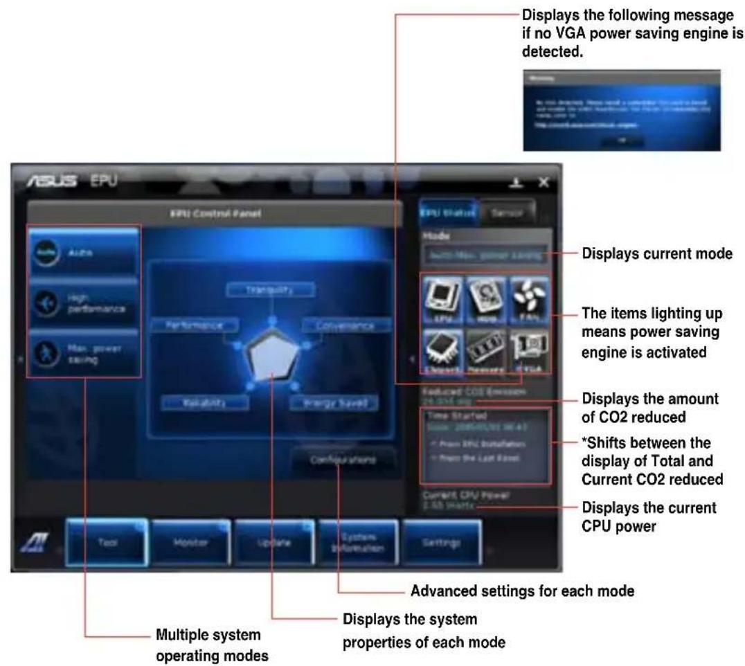 ASUS CM6331 - To launch EPU: - 1