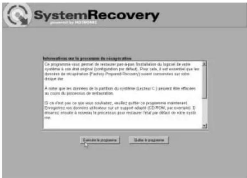 TARGA Ultra AN64III 5000 - - Compléter la restauration (tous les fichiers seront supprimés) - 1