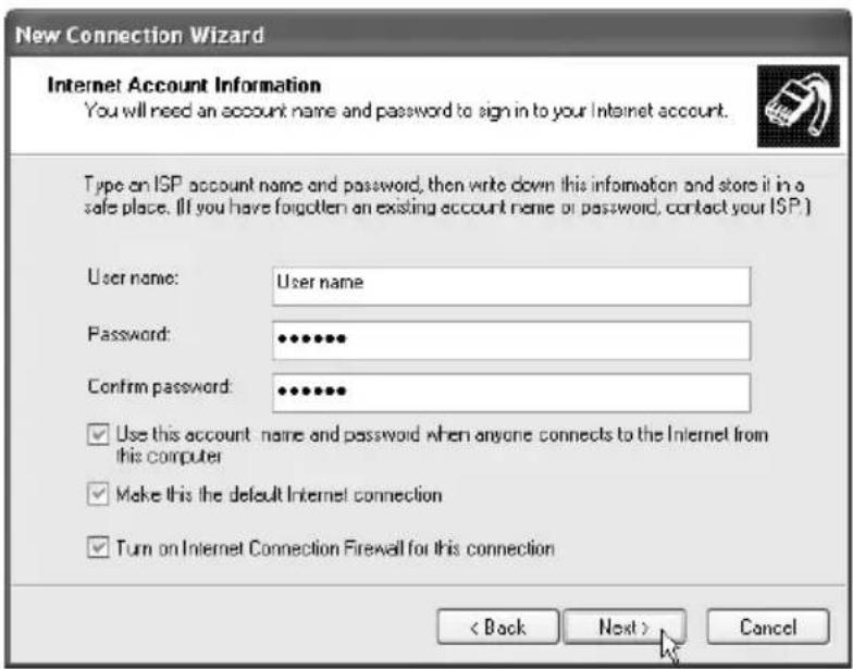 TARGA Ultra AN64 4200 DC - Setting Up the Dial-Up Networking - 6