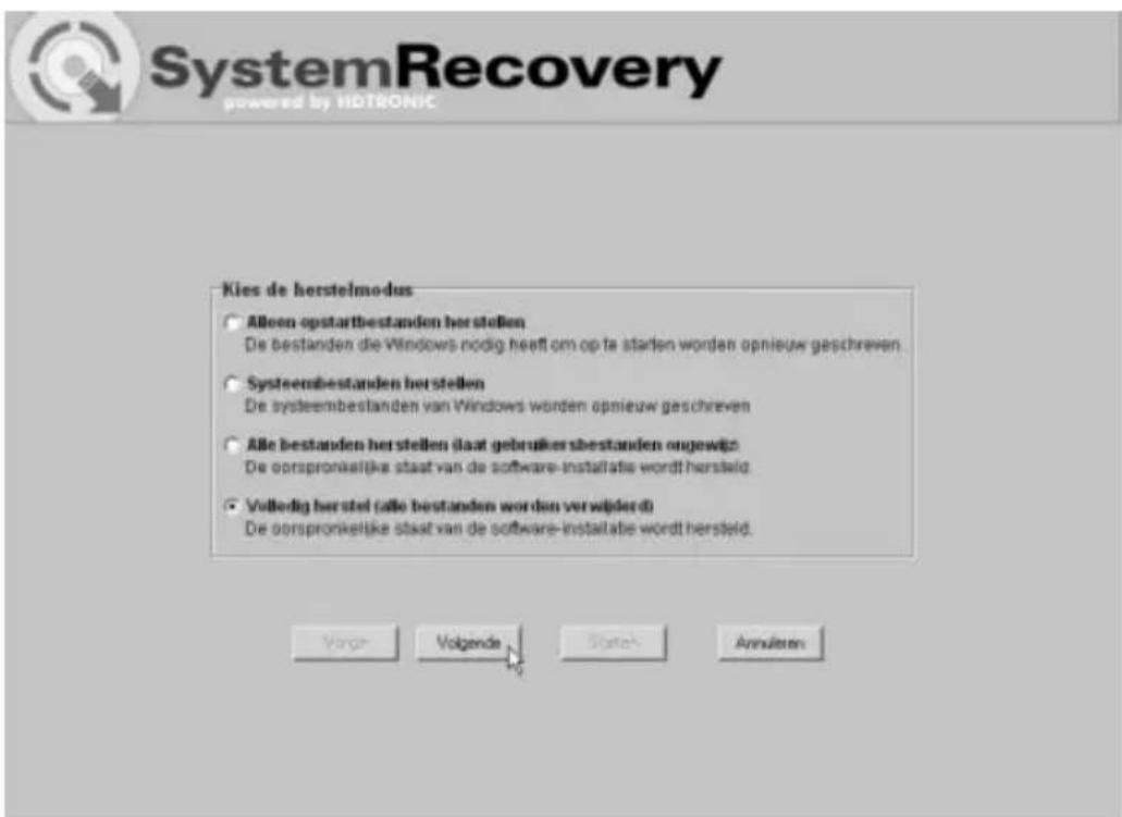 TARGA Ultra AN64 4200 DC - Het systemd herstellen met de systemdherstelsoftware - 3