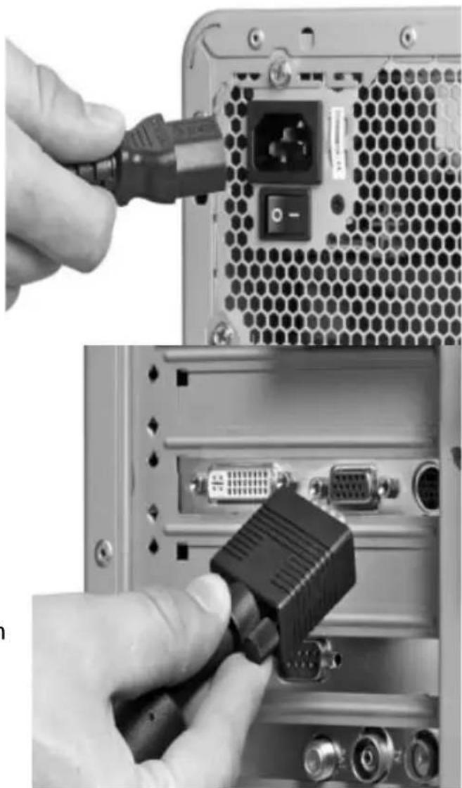 TARGA Ultra AN64 4200 DC - Anslutning av ström och bildskärn - 1