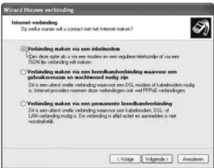 TARGA Ultra AN64 4200 DC - Inbelnetwork instellen - 4
