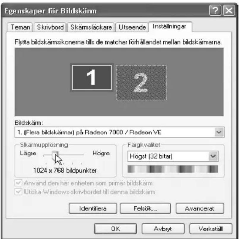 TARGA Ultra AN64 4200 DC - Konfiguration av din bildskärm och ditt bildskärmskort - 1