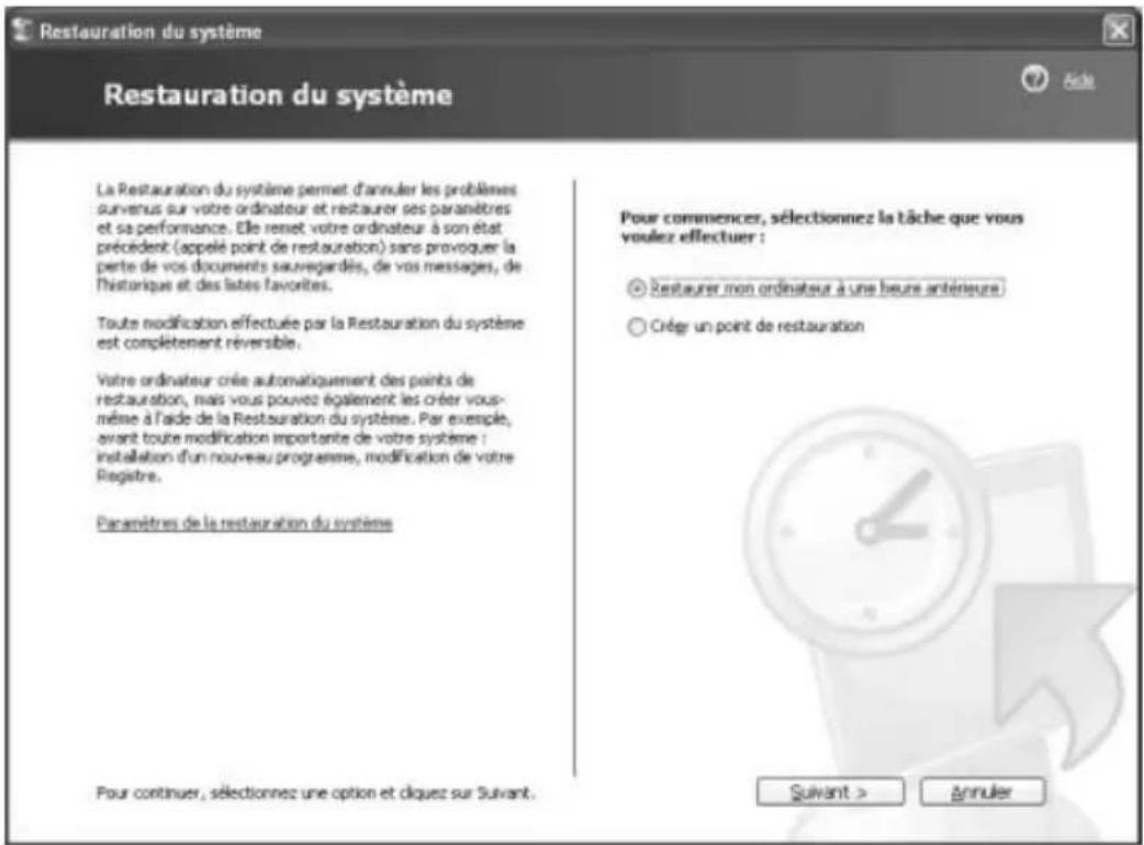 TARGA Ultra AN64 4200 DC - Création d'un point de restauration - 1