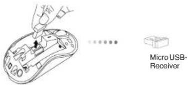 TARGUS AMW56EU - Einsetzen der Batterien - 2