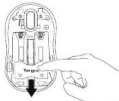TARGUS AMW55EU - De batterijen installeren - 2