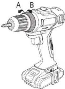 Toolcraft DD 18 V LI - f) Einstellung für Drehmoment - 2
