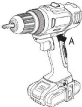 Toolcraft DD 18 V LI - c) Drehrichtungsumschafter (mit Einschalsperre) - 5
