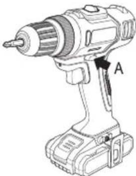 Toolcraft DD 18 V LI - c) Draairichtingschakelaar (met inschakelblokkering) - 5