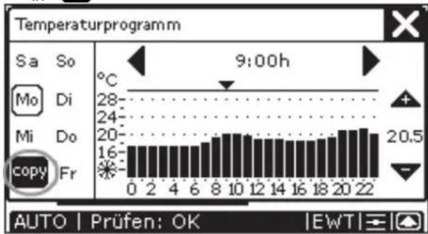 ZEHNDER ConfoControl Luxe - Temperaturprogramm einstellen - 7
