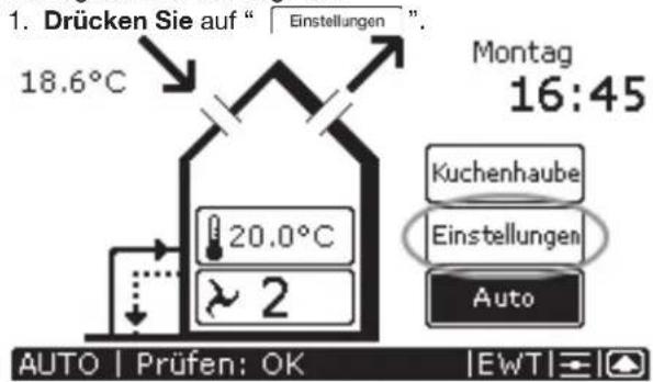 ZEHNDER ConfoControl Luxe - Sprache einstellen - 1