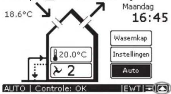 ZEHNDER ConfoControl Luxe - Informatie over status op ComfoControl - 1