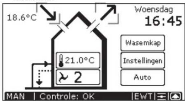 ZEHNDER ConfoControl Luxe - Toevoer- en afvoerventilator in- en uitschakelen Hierbij moet u de volgende handelingen uitvoeren: - 3