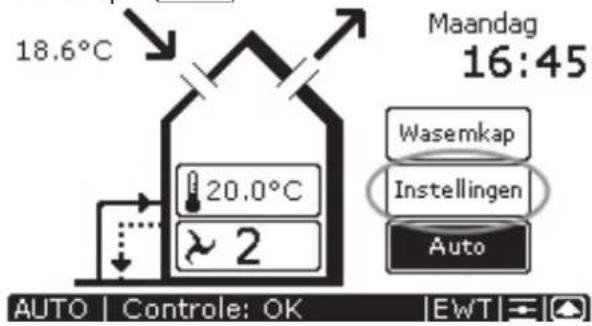 ZEHNDER ConfoControl Luxe - Scherm instellen - 1