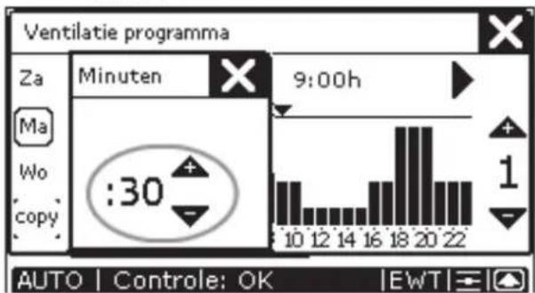 ZEHNDER ConfoControl Luxe - Ventilatieprogramma instellen - 4