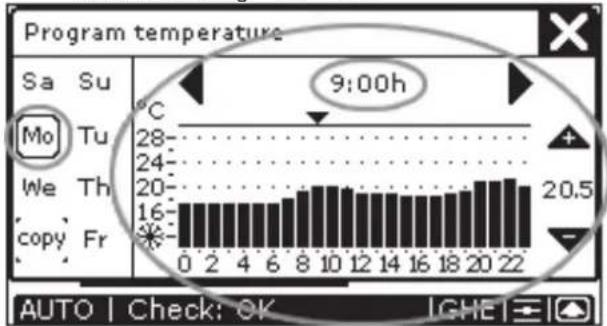 ZEHNDER ConfoControl Luxe - Temperature programme settings - 2