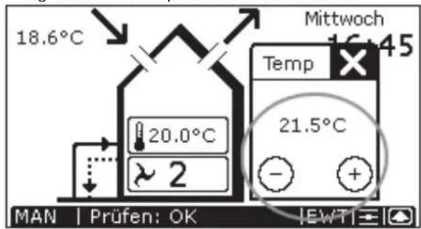 ZEHNDER ConfoControl Luxe - Komforttemperatur einstellen - 2