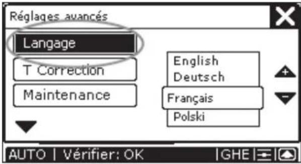 ZEHNDER ConfoControl Luxe - Réglage de langue - 3