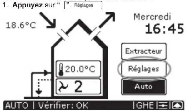 ZEHNDER ConfoControl Luxe - Réglage de langue - 1