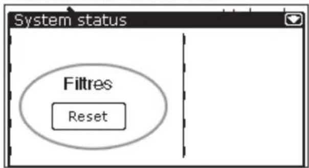 ZEHNDER ConfoControl Luxe - Avertissement pour fi ltre sur le ComfoControl - 3