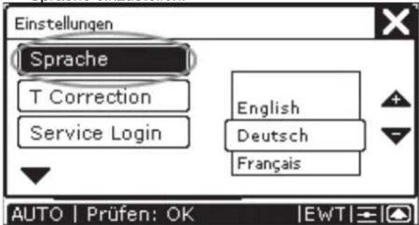 ZEHNDER ConfoControl Luxe - Sprache einstellen - 3