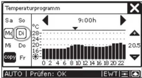 ZEHNDER ConfoControl Luxe - Temperaturprogramm einstellen - 8