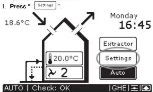 ZEHNDER ConfoControl Luxe - Time delay settings - 1