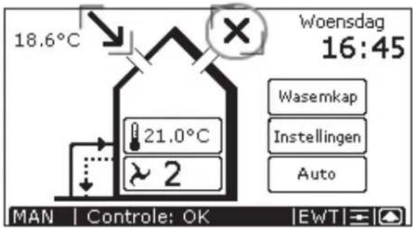 ZEHNDER ConfoControl Luxe - Toevoer- en afvoerventilator in- en uitschakelen Hierbij moet u de volgende handelingen uitvoeren: - 5