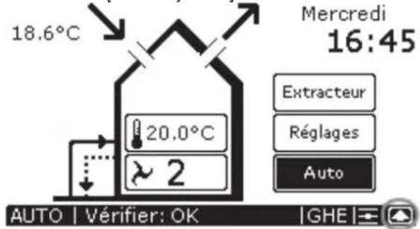 ZEHNDER ConfoControl Luxe - Informations sur l'état du ComfoControl - 1