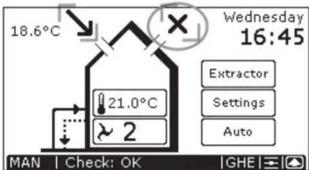 ZEHNDER ConfoControl Luxe - Switching the supply and exhaust fan on/off - 5