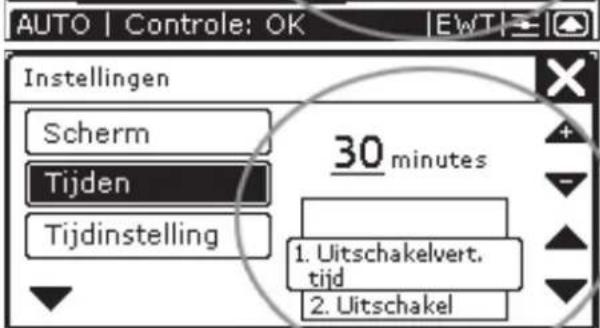 ZEHNDER ConfoControl Luxe - Tijdvertragingen instellen - 5