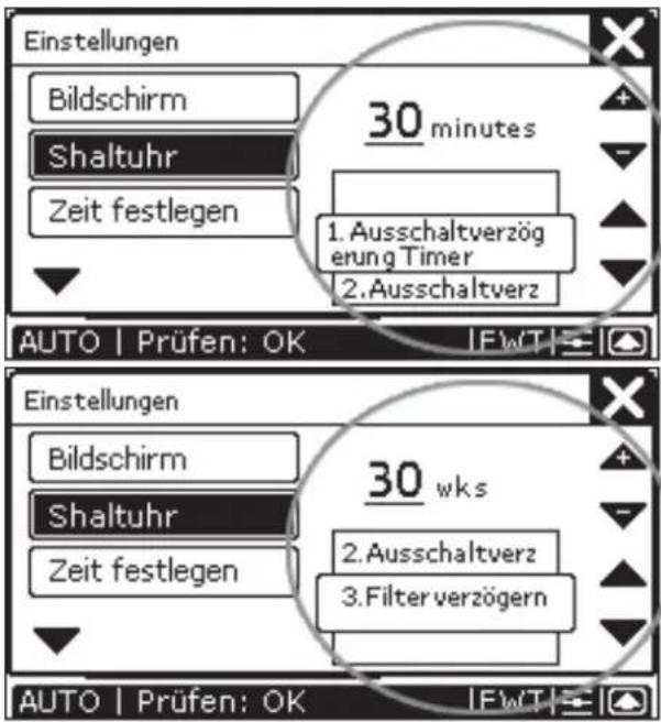 ZEHNDER ConfoControl Luxe - Zeitverzögerung einstellen - 5