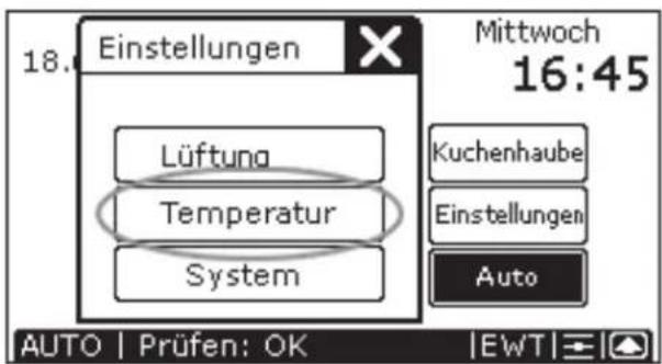 ZEHNDER ConfoControl Luxe - Temperaturprogramm einstellen - 2