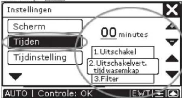 ZEHNDER ConfoControl Luxe - Tijdvertragingen instellen - 3