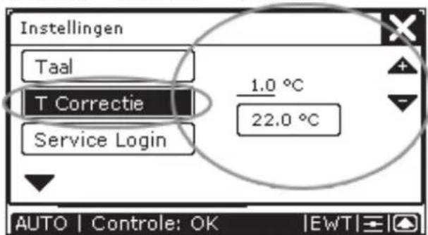 ZEHNDER ConfoControl Luxe - Temperatuurcorrectie instellen - 3