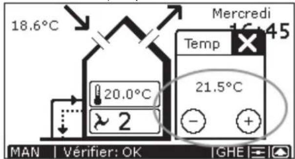 ZEHNDER ConfoControl Luxe - Réglage de la température confort - 2