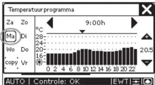ZEHNDER ConfoControl Luxe - Temperatuurprogramma instellen - 6