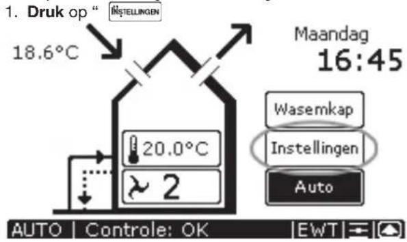 ZEHNDER ConfoControl Luxe - Temperatuurcorrectie instellen - 1