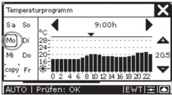 ZEHNDER ConfoControl Luxe - Temperaturprogramm einstellen - 6