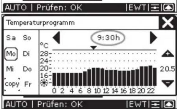 ZEHNDER ConfoControl Luxe - Temperaturprogramm einstellen - 5