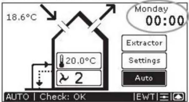 ZEHNDER ConfoControl Luxe - Time and date settings - 1