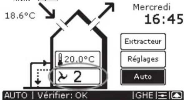 ZEHNDER ConfoControl Luxe - Réglage du débit de ventilation - 1