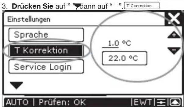 ZEHNDER ConfoControl Luxe - Temperaturkorrektur vornehmen - 3